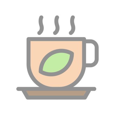 Yeşil Çay Doldurulmuş Işık Vektörü Simgesi Tasarımı