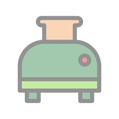 Toaste Doldurulmuş Işık Vektörü Simgesi Tasarımı