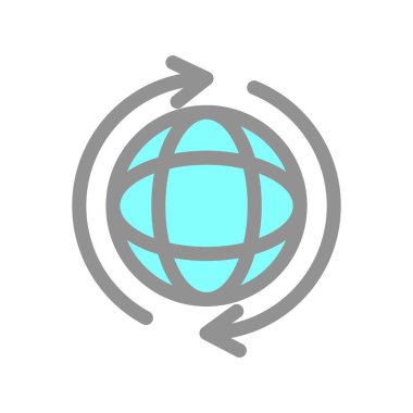 Dünya Dolu Işık Vektörü Simgesi Tasarımı