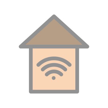 Domotics Doldurulmuş Işık Vektörü Simgesi Tasarımı