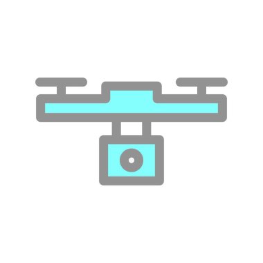  Drone Doldurulmuş Işık Vektörü Simgesi Tasarımı