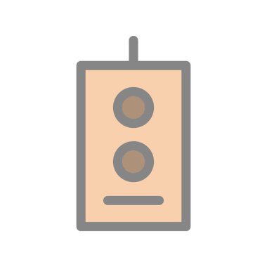 Kontrol Doldurulmuş Işık Vektörü Simgesi Tasarımı