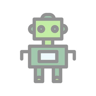 Robot Işık Vektörü Simgesi Tasarımı