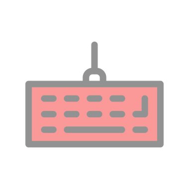 Klavye Doldurulmuş Işık Vektörü Simgesi Tasarımı