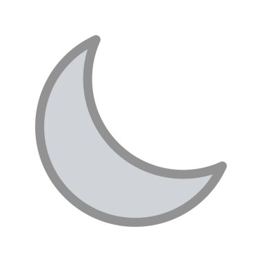 Gece Doldurulmuş Işık Vektörü Simgesi Tasarımı