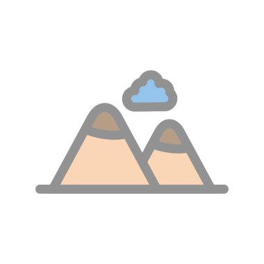 Peyzaj Dolu Işık Vektörü Simgesi Tasarımı