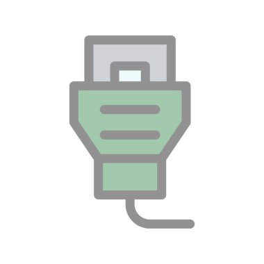 Lan Doldurulmuş Işık Vektörü Simgesi Tasarımı