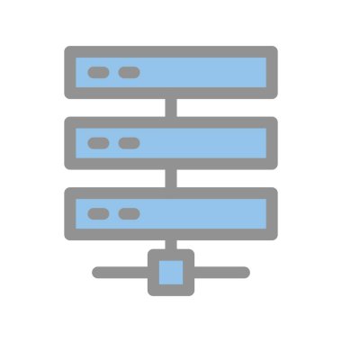 Sunucu Doldurulmuş Işık Vektörü Simgesi Tasarımı