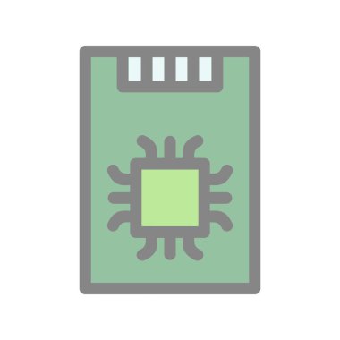 Ssd Doldurulmuş Işık Vektörü Simgesi Tasarımı