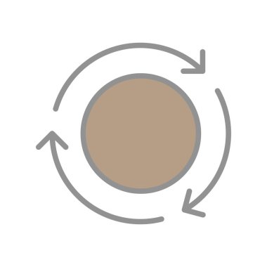 Geri Dönüşümlü Işık Vektörü Simgesi Tasarımı