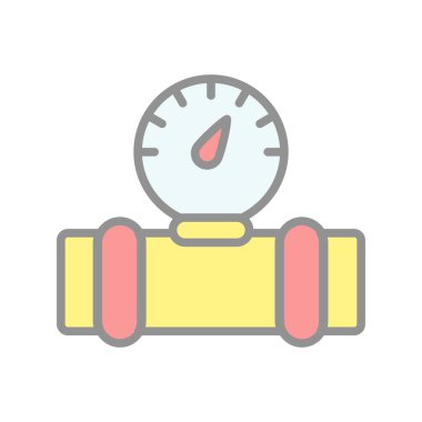 Yakıt Guage Doldurulmuş Işık Vektörü Simgesi Tasarımı