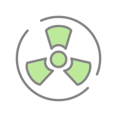 Radyasyon Doldurulmuş Işık Vektörü Simgesi Tasarımı