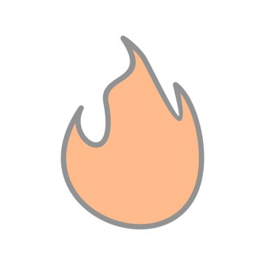 Ateş Doldurulmuş Işık Vektörü Simgesi Tasarımı