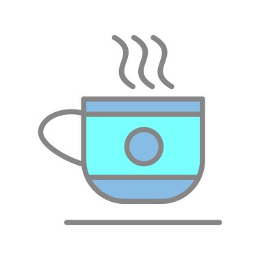 Kahve fincanı Hafif Vektör Simgesi Tasarımı