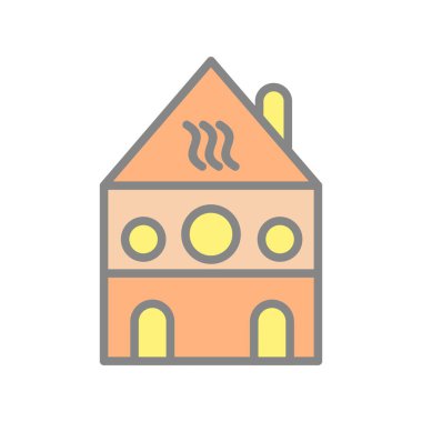 Kahve Dükkanı Işık Vektörü Simgesi Tasarımı