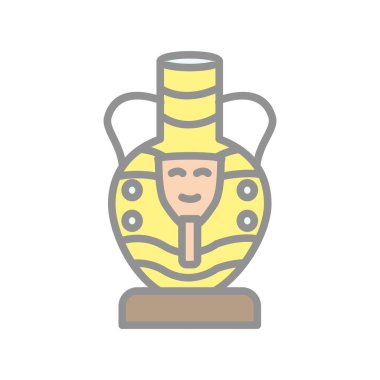 Mısır vazosu Işık Vektörü Simgesi Tasarımı