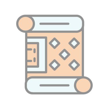 Papyrus Doldurulmuş Işık Vektörü Simgesi Tasarımı