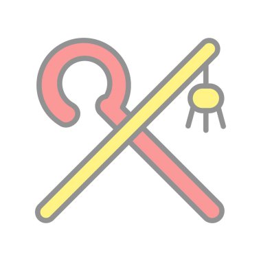 Crook Doldurulmuş Işık Vektörü Simgesi Tasarımı