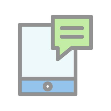 İleti Doldurulmuş Işık Vektörü Simgesi Tasarımı