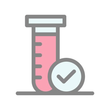 Test Tüpü Dolu Işık Vektörü Simgesi Tasarımı