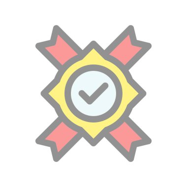 Kalite Denetimi Doldurulmuş Işık Vektörü Simgesi Tasarımı