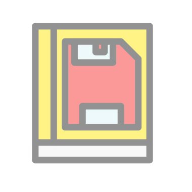 Doldurulmuş Işık Vektörü Simgesi Tasarımı Kaydet