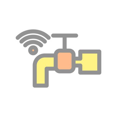 Musluk Dolu Işık Vektörü Simgesi Tasarımı