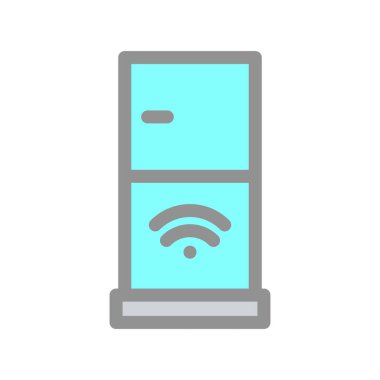 Buzdolabı Doldurulmuş Işık Vektörü Simgesi Tasarımı