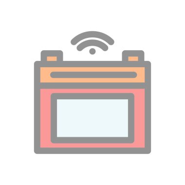 Fırın Doldurulmuş Işık Vektörü Simgesi Tasarımı