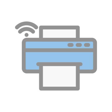 Yazıcı Doldurulmuş Işık Vektörü Simgesi Tasarımı