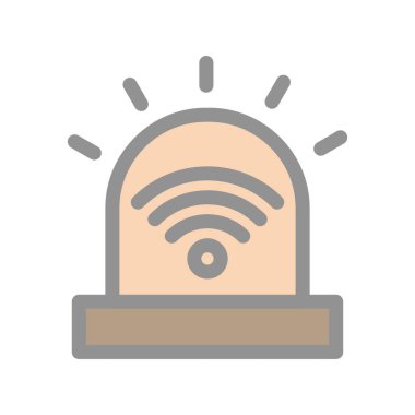 Siren Doldurulmuş Işık Vektörü Simgesi Tasarımı