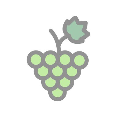 Üzümler Doldurulmuş Işık Vektörü Simgesi Tasarımı