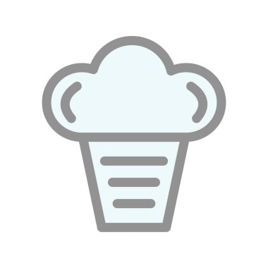 Şef Şapka Işık Vektörü Simgesi Tasarımı