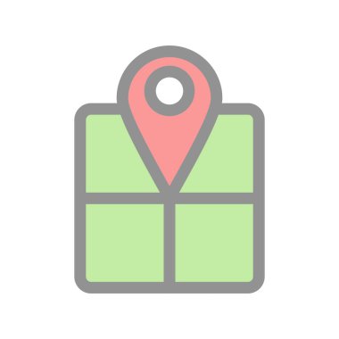 Konum Doldurulmuş Işık Vektörü Simgesi Tasarımı