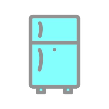 Buzdolabı Doldurulmuş Işık Vektörü Simgesi Tasarımı