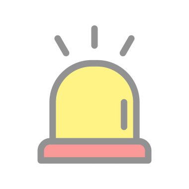 Siren Doldurulmuş Işık Vektörü Simgesi Tasarımı