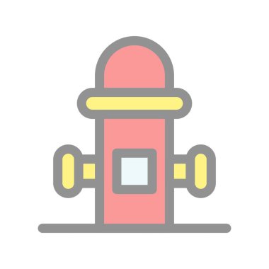 Hidrant Dolu Işık Vektörü Simgesi Tasarımı