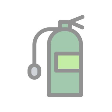 Yangın söndürücü Doldurulmuş Işık Vektörü Simgesi Tasarımı