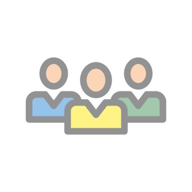 Grup Doldurulmuş Işık Vektörü Simgesi Tasarımı