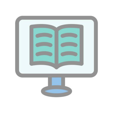 Ebook Doldurulmuş Işık Vektörü Simgesi Tasarımı