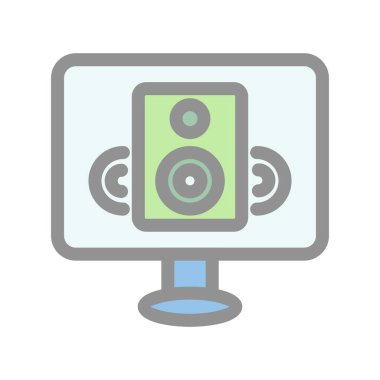 Hoparlör Işık Vektörü Simgesi Tasarımı