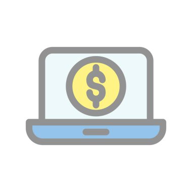 Bankacılık Dolu Işık Vektörü Simgesi Tasarımı