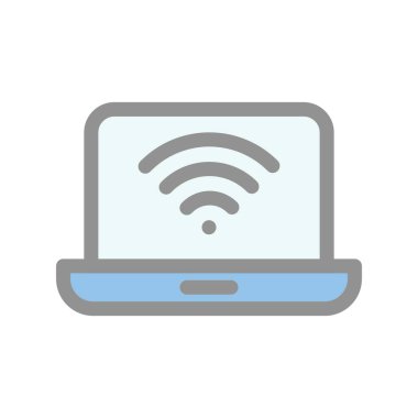Wifi Doldurulmuş Işık Vektörü Simgesi Tasarımı