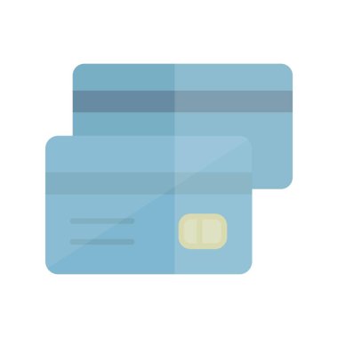Kredi Kartı Düz Işık Vektörü Simgesi Tasarımı