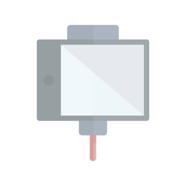 Selfie Çubuğu Düz Işık Vektörü Simgesi Tasarımı