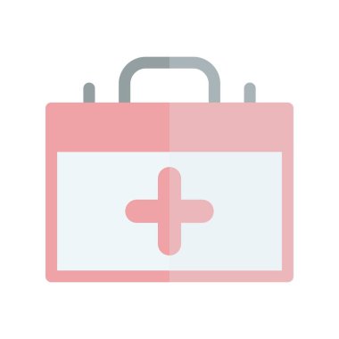 İlk Yardım Seti Düz Işık Vektörü Simgesi Tasarımı