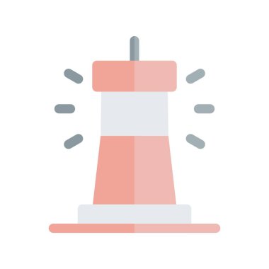  Işık Evi Düz Işık Vektörü Simgesi Tasarımı