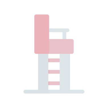 Cankurtaran Sandalyesi Düz Işık Vektörü Simgesi Tasarımı