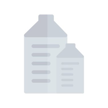 Silo Düz Işık Vektörü Simge Tasarımı