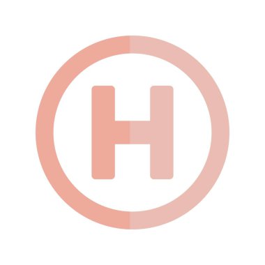 Hastane Düz Işık Vektör Simgesi Tasarımı